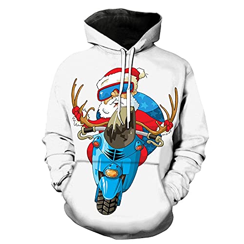 OJOP Sudadera con Capucha de Navidad para Hombre y Mujer,Sudadera con Estampado 3D a la Moda,Jersey...