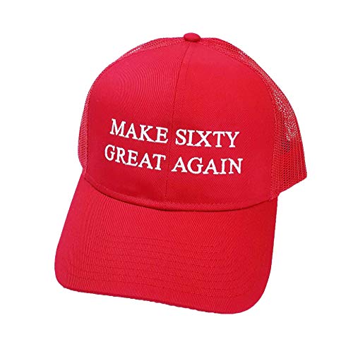 ComicaliTees 60th Birthday Cap Gift for Men Women Make Sixty Great Again Trucker