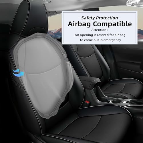 Image of AOMSAZTO Custom Fit Seat Covers for Toyota Corolla 2020 2021 2022 L,LE, Car Seat Cover Full Set Waterproof, Full Set Faux Leather Black