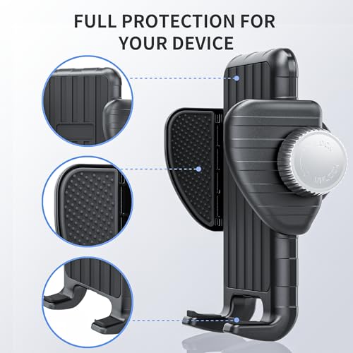 Image of Motorcycle Phone Mount, Bike Bicycle Mount Handlebar Cell Phone Clamp Ebike Scooter Phone Clip for iPhone 16 Pro Max /Plus, 15 Pro Max, S10, S20, More 4.7 inch to 6.8 inch Smartphones