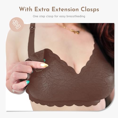 Image of Nursing Bras for Breastfeeding, Seamless Ultra Comfort Maternity Bra, Natural Shape Pregnancy Bras for Women
