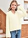Imily Bela Girls Bell Sleeve V Neck Knit Sweaters Kids Fashion Crop Pullover Sweater Tops White
