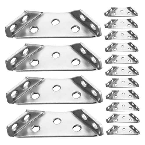 HOMOCONO 20pcs Corner Connectors Brackets for Furniture Cabinets Durable Support for Sturdy Installation for Kitchens and Bathrooms