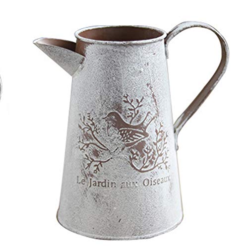 MFSM Accessories Watering Can Furniture Shop Iron Decoration Flower Bucket Bed Cover Door Home Craft Retro Garden Flower Pot