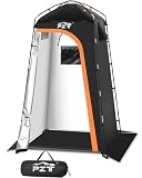 PZT Large Shower Tent, Portable Privacy Tent with Mesh Floor & Carrying Bag, Lightweight & Sturdy, Easy Set Up, Portable Changing Room for Camping & Hiking, Fishing, Beach