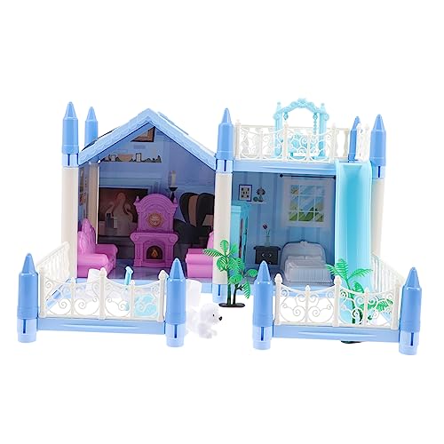 HANABASS 1 Juego Modelo de casa de muñecas Kits de Casas de muñecas para Construir Kit de casa en Miniatura Kit de casa Modelo Casas en Miniatura para Manualidades el plastico Rosa