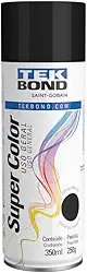 Tinta Spray Preto Brilhante Aerossol TekBond Uso Geral 350ml/250g