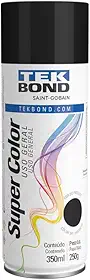 Tinta Spray Preto Brilhante Aerossol TekBond Uso Geral 350ml/250g