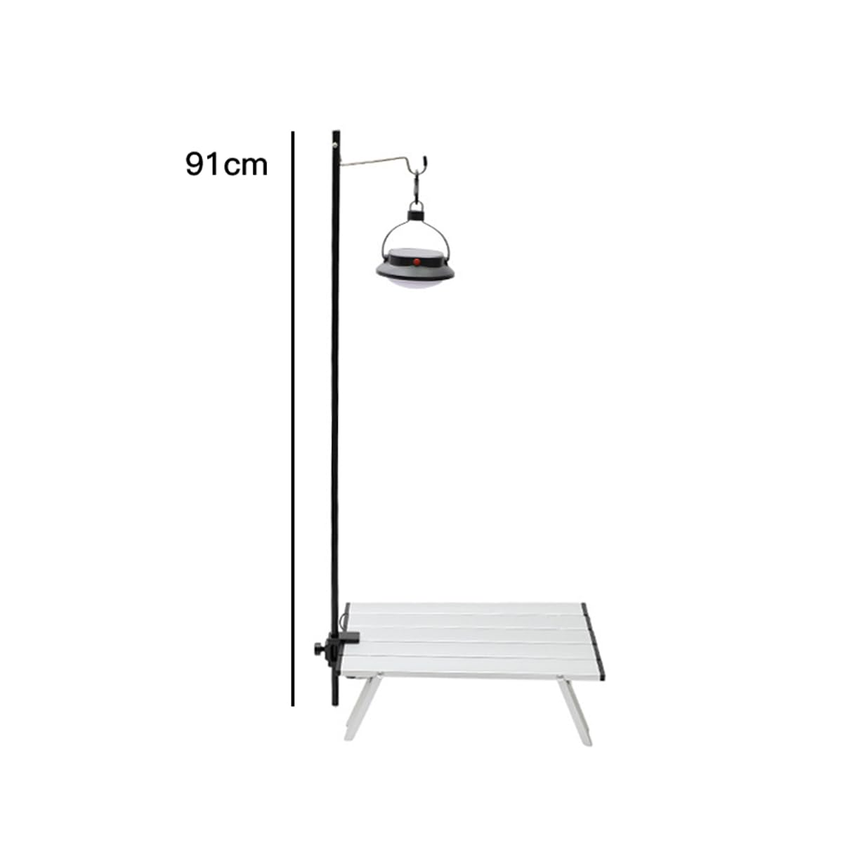 Supporto per lampada da esterno portatile in lega di alluminio pieghevole pieghevole supporto lanterna da scrivania tenda sospesa porta luce solare per giardino, campeggio, viaggio