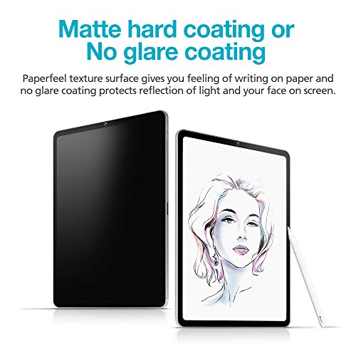 Diacube [1+1 Pack For Galaxy Galaxy Tab A7 10.4, Paperfeel Screen Protector 1pc + Anti Glare Protector 1pc, Matte Anti Glare Anti Fingerprint Film with Blue Light Cut Filter, Compatible with S Pen