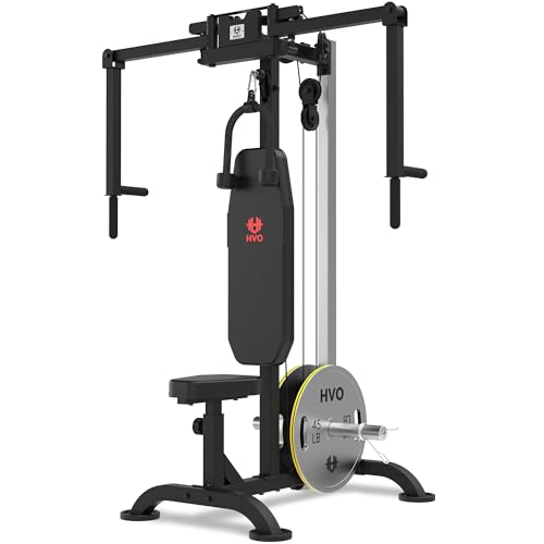 Image of HVO Chest Fly Machine PEC: Deck Fly and Reverse Delt Machine Adjustable Upper Body Home Gym Ab Workout Butterfly Machine for Chest, Back, Pectoral, Rear Deltoid and Shoulder Training