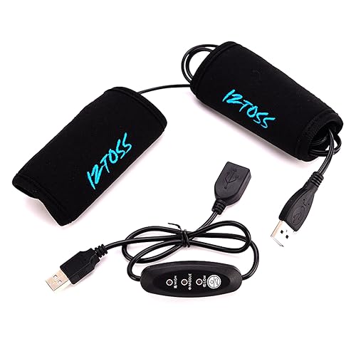HOOLRZI Fundas para manillar con calefacción eléctrica USB con control de temperatura para motocicleta, bicicletas eléctricas, bicicletas de montaña