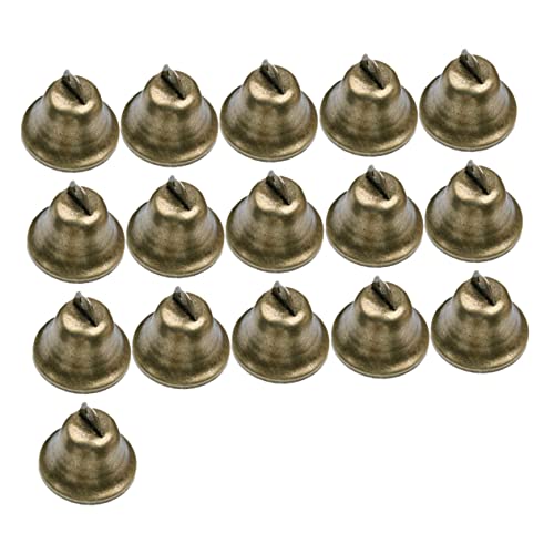 Beatifufu 16pcs Mini Bronze Decorative Bells Jinglr Bells for Crafts Home Garden Christmas Decor