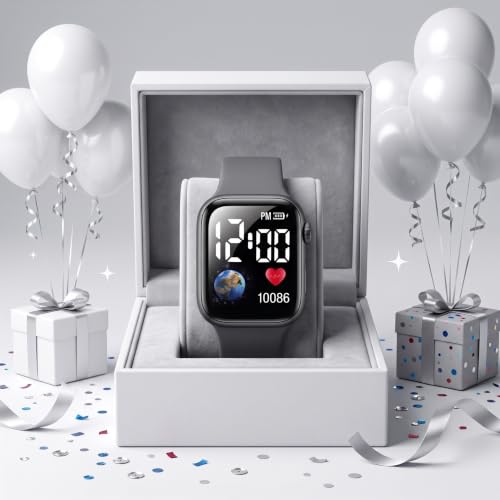 Image of GOLDENIZE FASHION Luminous LED Display Fashionable Children Kids Digital Watches Waterproof Sports Square Electronic Led Watch for Kid, Boy & Baby Girls-Digital Watch for Kids