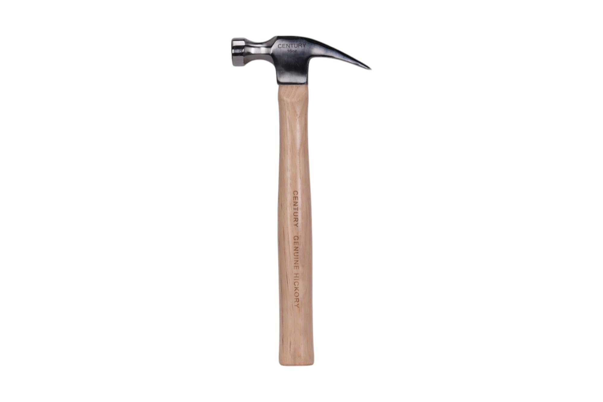 Century Drill &amp; Tool 72276 Wood Handle Hammer, 16 oz., Claw Style: Ripping