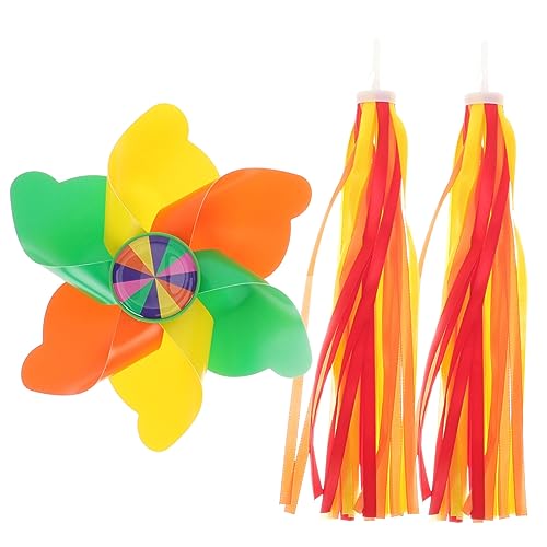 Outanaya 1 Set Handlebar Streamers and for Scooters and Bicycles Fun Decorative Ribbons for Bikes Bright Tassel Grips for Boys