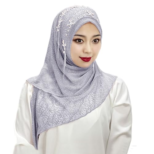 Muslim Hijab Head Wrap Scarf One Piece Hijab Rhinestone Hijab Scarf Shawl Wrap Hijab Turbans for Women Instant Hijab4