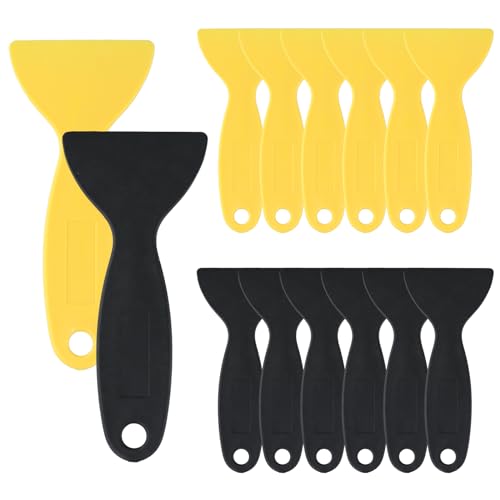 Cozlly 12 Pièces Couteau à Mastic, Couteau à Mastic de Spatule en Plastique, Spatules universelles souples, Grattoir en RéSine de Spatule en Plastique pour reboucher, décalcomanies, papier peint