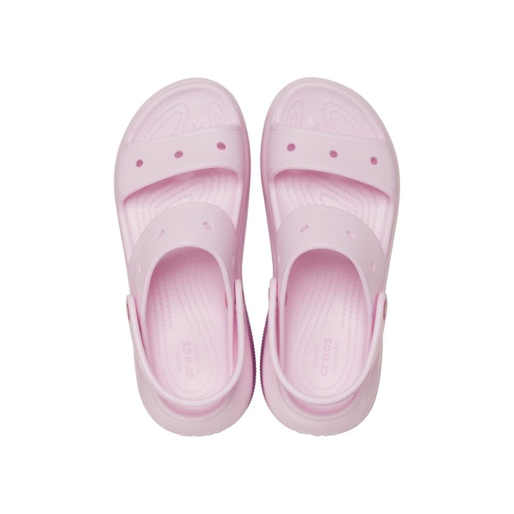 Crocs Sandalias clásicas Mega Crush unisex para adultos | Sandalias de plataforma, Hortensia, 7 Women/5 Men