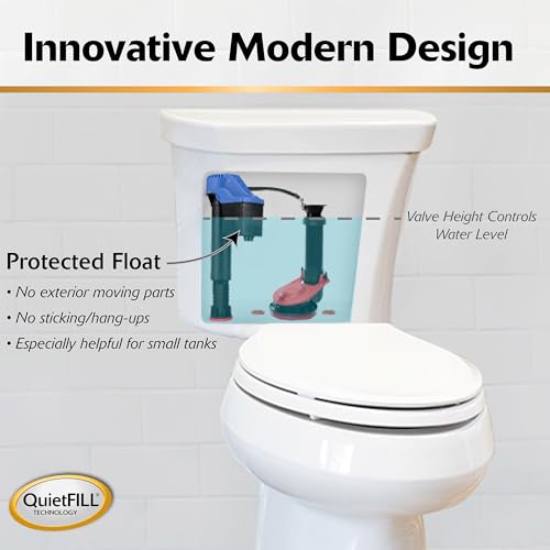 Image of Korky 528T Replacement TOTO Toilet Fill Valve - Fits G-Max and Power Gravity Toilets -Easy to Install -Made in USA, Black