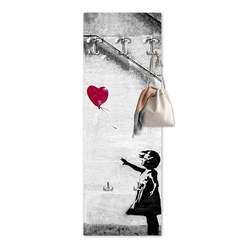 Lupia Appendiabiti da Parete in Legno 3 Ganci + 2 Portaborse There Is Always Hope 46x125 cm