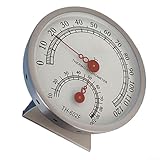 Präzises Sauna-Thermometer und Hygrometer aus Edelstahl, misst Temperatur und Luftfeuchtigkeit, mit...