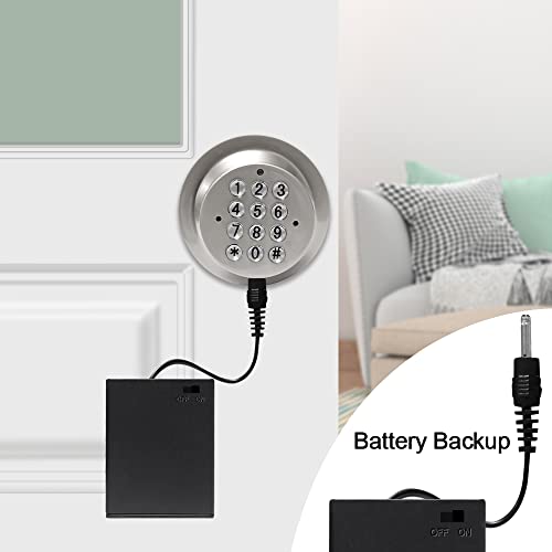 Signstek Keyless Entry Door Lock,Door Knob with Keypad，Smart Code Door Lock,Mute Mode,Passage Function, Easy to Install,Satin Nickel - Thumbnail 4