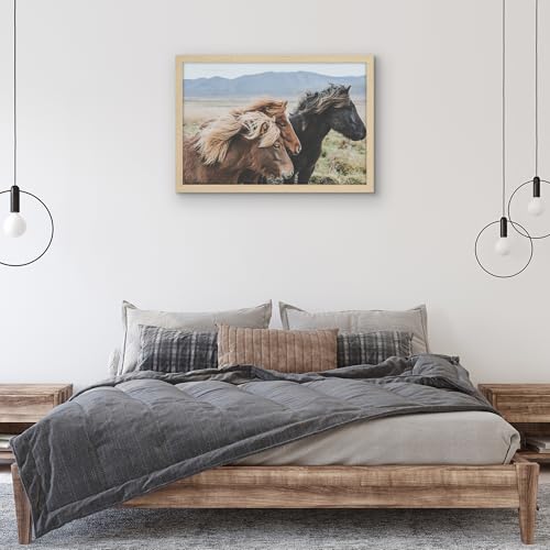 Image of Americanflat 24x36 Poster Frame with Polished Plexiglass - Epic Collection - Gallery Wall Frames with Engineered Wood - Wide Photo Frame for Wall Display - Natural Oak