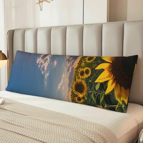 Housse de coussin de corps tournesol pour chambre esthétique et douce - 7