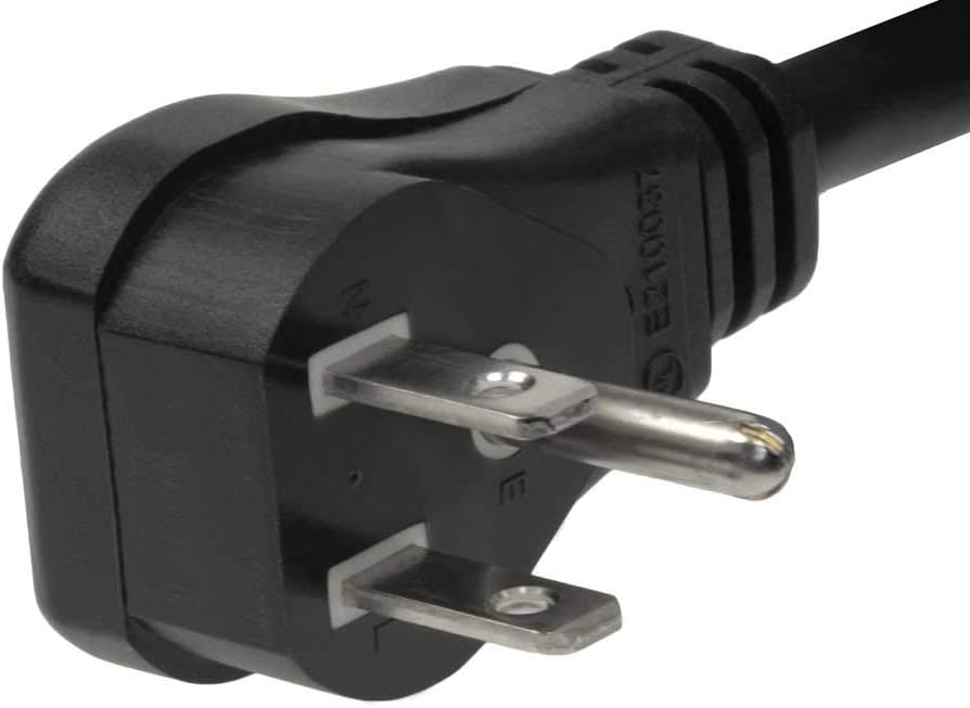 SF Cable, 1ft 16 AWG Outlet Saver Power Extension Cord (NEMA 5-15R to NEMA 5-15P) Wall Side Right Angle