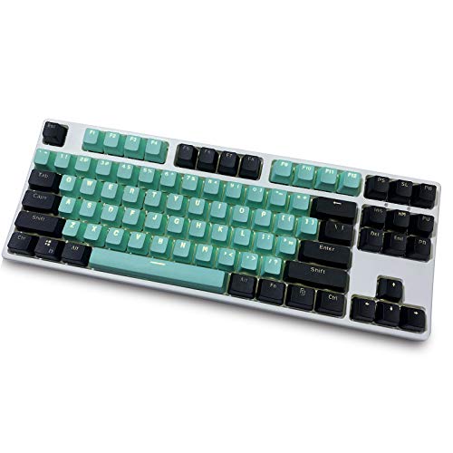 Keycaps 87 tasti PBT Copritasti Tastiera meccanica Doppio retroilluminato Parola trasparente da gioco per layout USA per Cherry MX vendi solo copritasti