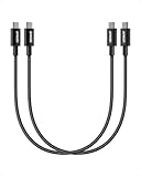 Anker New Nylon USB-C to USB-C Cable (2pack, 1 ft, 60W), USB 2.0 Type C Charging Cable for iPhone 17/16/15, iPad Pro, Samsung Galaxy, MacBook Pro,and More(Black)