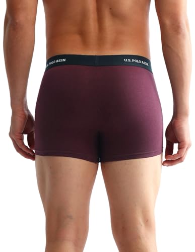 Image of U.S. Polo ASSN. Mens OET13 Anti Microbial Solid Underwear Trunks - Pack of 3