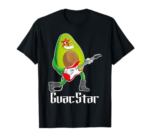 Guac Star - Avocado Rock Star Funny Guacamole T-Shirt