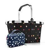 reisenthel, Set aus carrybag BK, thermocase OY, SBKOY, Einkaufskorb mit Kleiner Kühltasche, dots + Spots Navy