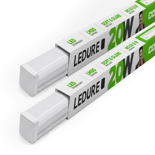Image of LEDURE Comet 20W LED Batten Tubelight | 3-in-1 Colour Changing Light | Cool White, Natural White & Warm White | Slim Wall /Ceiling Mount Light for Home & Office | Pack of 2