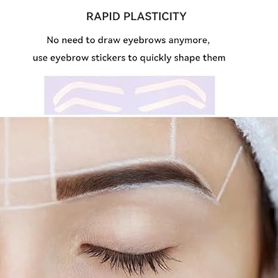 36 Pcs Disposable Eyebrow Tape Stencil, Brow Stickers Strips Stencils Sticker Tapes Auxiliary Airbrush Stencil Women Eyebrows Tint Mapping Templates Easy Design Tinting Shaping Border Positioning