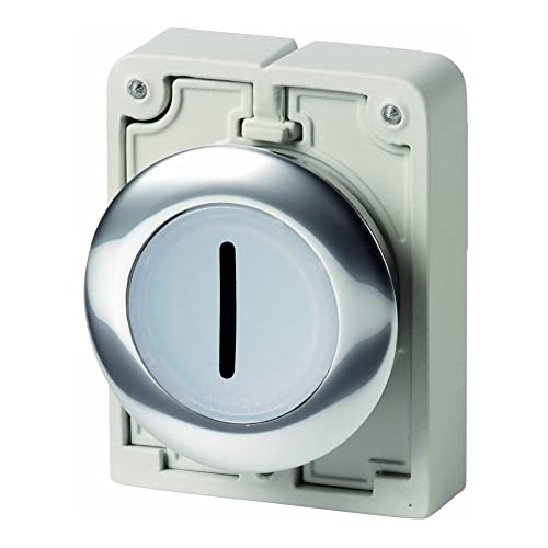 Bouton poussoir rastend Eaton 182935 lumineux blanc avec écriture