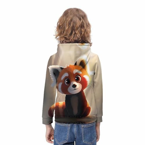 Sweat Red Panda 3D pour enfants avec capuche et poche - 4