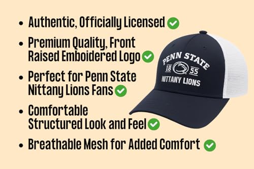 Gorra Trucker Penn State Azul Marino/Blanco Ajustable miniatura 5