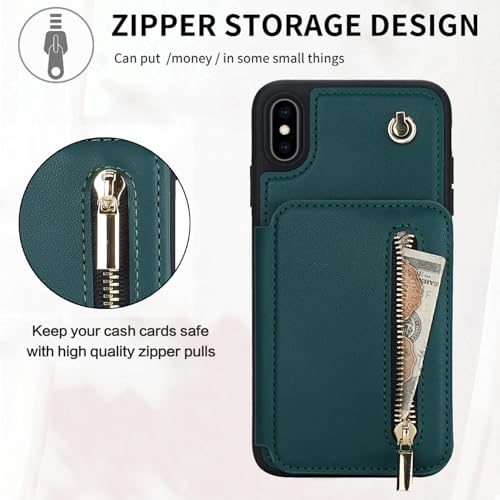 Étui anti-rayures iPhone Xs Max Asuwish protection écran portefeuille RFID - 6