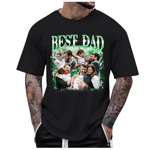Camiseta 2025 para hombre, camiseta informal para hombre, para actividades al aire libre, fiestas, uso diario. Cuello redondo con diseño de impresión individual para versátil viscosa top hombre, verde