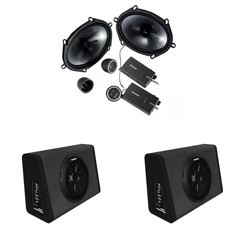 KICKER (2 11PT250 Powered Sub Enclosure & 46CSS684 6x8 Component Bundle