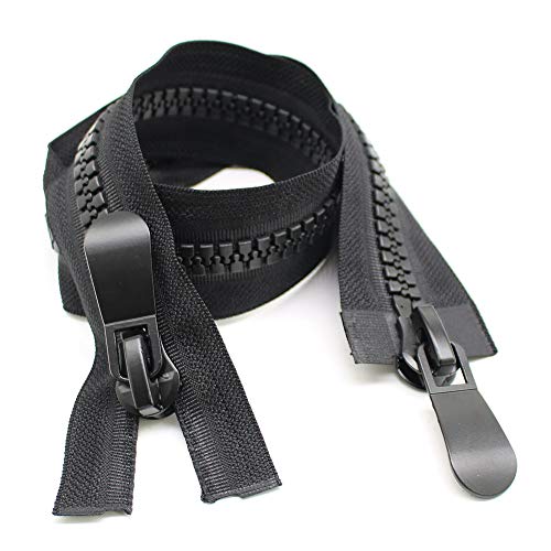 YaHoGa 15 28" Huge Two Way Separating Plastic Zippers for Sewing