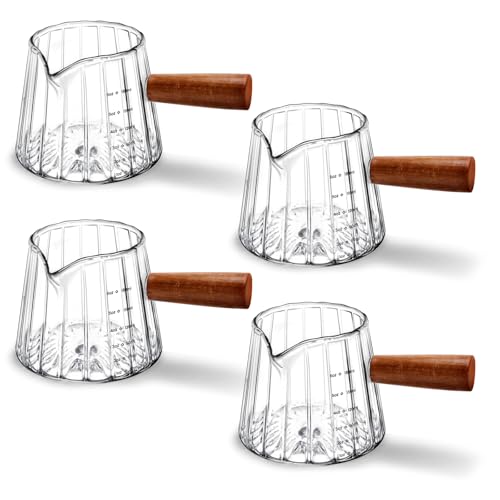 Set de 4 vasos para espresso de 6 oz con mango de madera miniatura 1