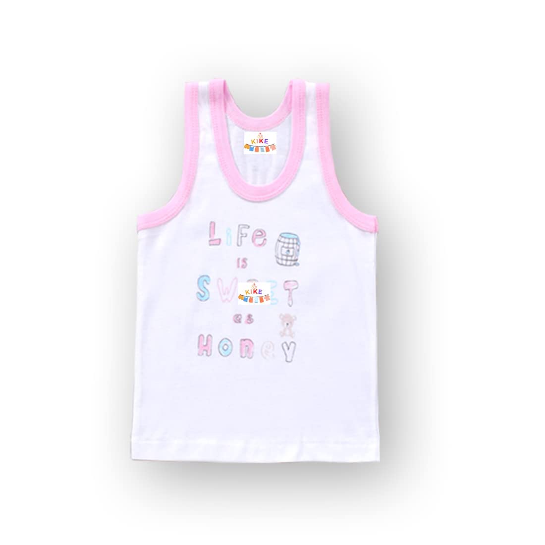 KIKE Baby boy Sando,Sando Kids Boys,Baby Banyan boy,Baby Sandow,Kids ganji,Kids Under Vest,Under Shirt Boys,Banyan Kids,New Born Baby Inner,baniyan Baby boy pack of 6 (multicolor 3, 12-18 Months) 1