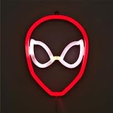 Idea Nuova Marvel Spiderman Neon Figural LED Hanging Wall Art,Kids Bedroom & Playroom Wall DΓ©cor, 6.1" x 8.3"