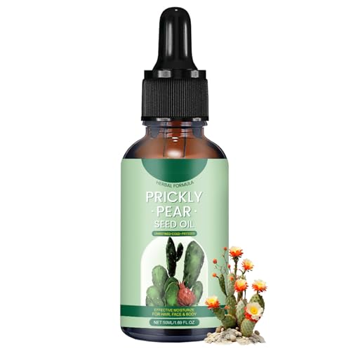 INSEEK Organic Prickly Pear Seed Oil for Face Natural Antioxidant-Rich Cold-Pressed Prickly Pear Cactus Seed Oil for Skin Hair Body Nails Moisturizer Helps Lock in Moisture for Smooth Skin