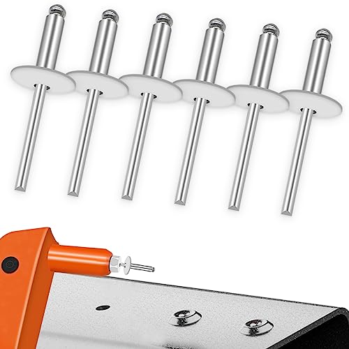 Image of 90pcs Aluminum Large Flange Blind Rivets,3 /16 inch x 5 /8 inch, Flange Diameter 5 /8 inch (16 mm), Pop Rivets Assortment Kit Blind Rivet by Bolt Dropper, Grip Range(8-12mm)