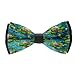 WUXEKZO Men's Boys Fashion Water Lilies Painting Pre-Tied Bow Ties, Adjustable Neck Band Creative Bow Ties for Holiday Party, New Year, Suit